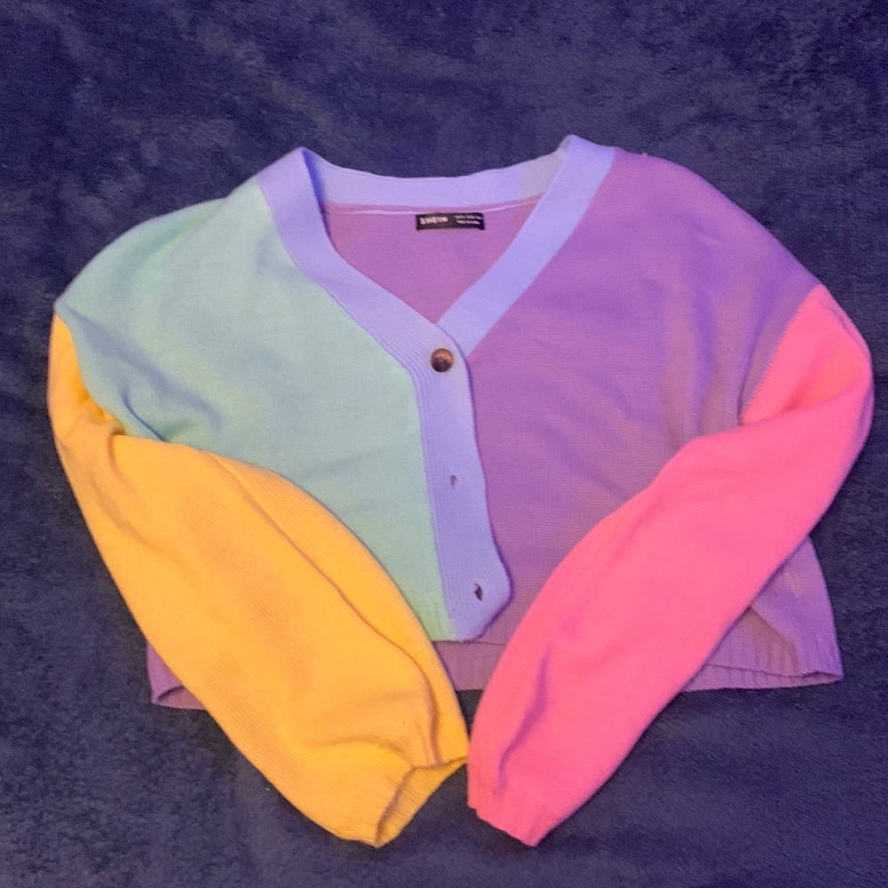 Shein colorblock cardigan